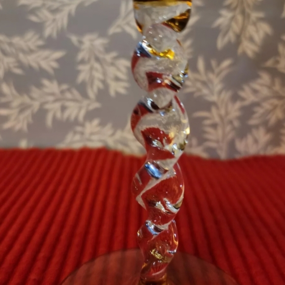 Czech Cordial Glass Twisted Stem Hand Blown Tan Colored Bar ware - Picture 2 of 4